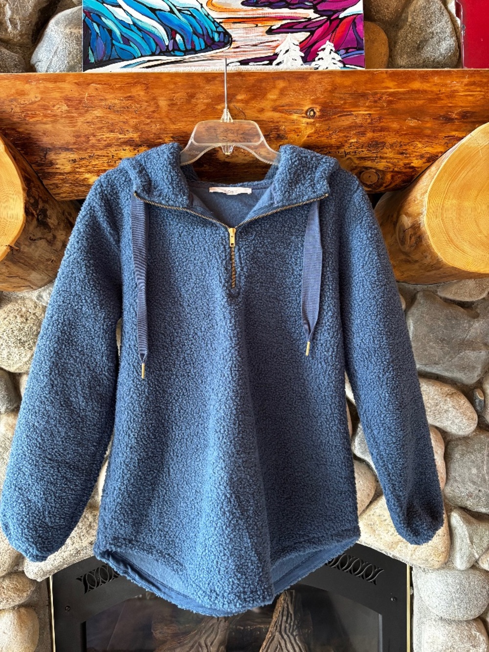 LOFT Sherpa Quarter Zip Hoodie